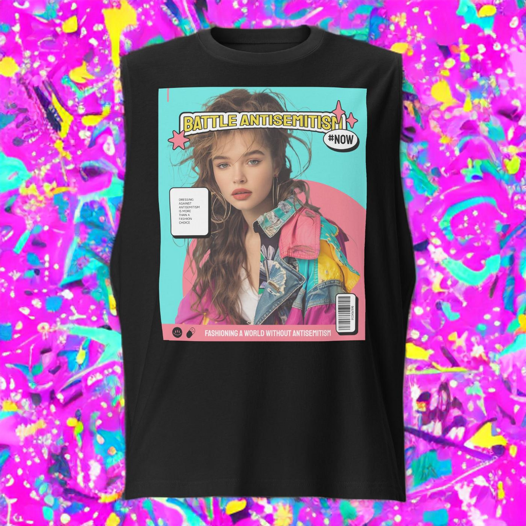 80's Fashion Trend | Battle Antisemitism | Unisex Muscle Tank Top Jouparty