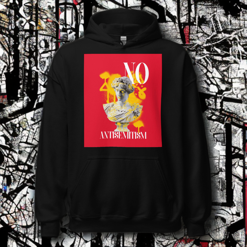Graffiti Statue Anthem | No Antisemitism | Unisex Hoodie Jouparty