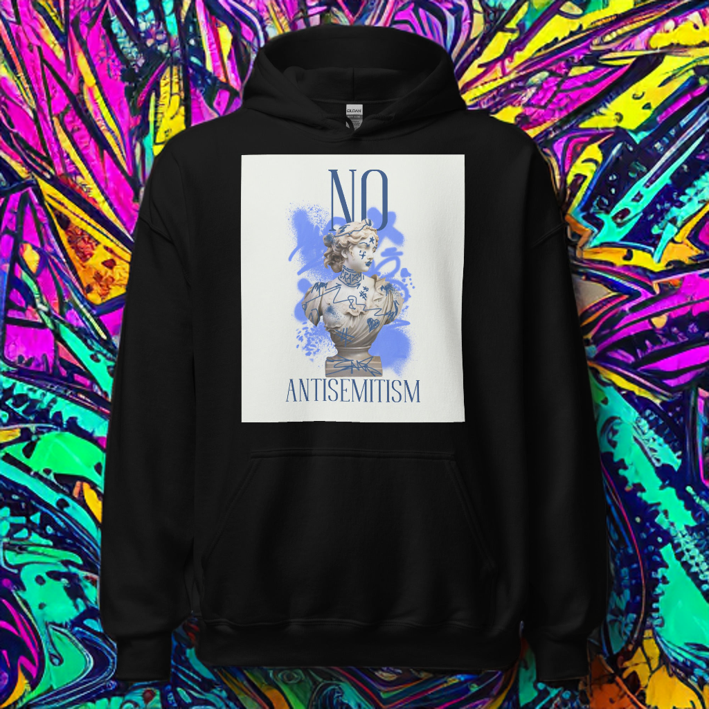 Graffiti Statue Anthem | No Antisemitism | Unisex Hoodie Jouparty