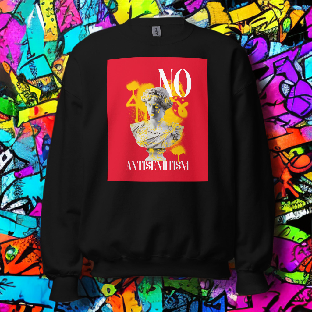 Graffiti Statue Anthem | No Antisemitism | Unisex Sweatshirt Jouparty