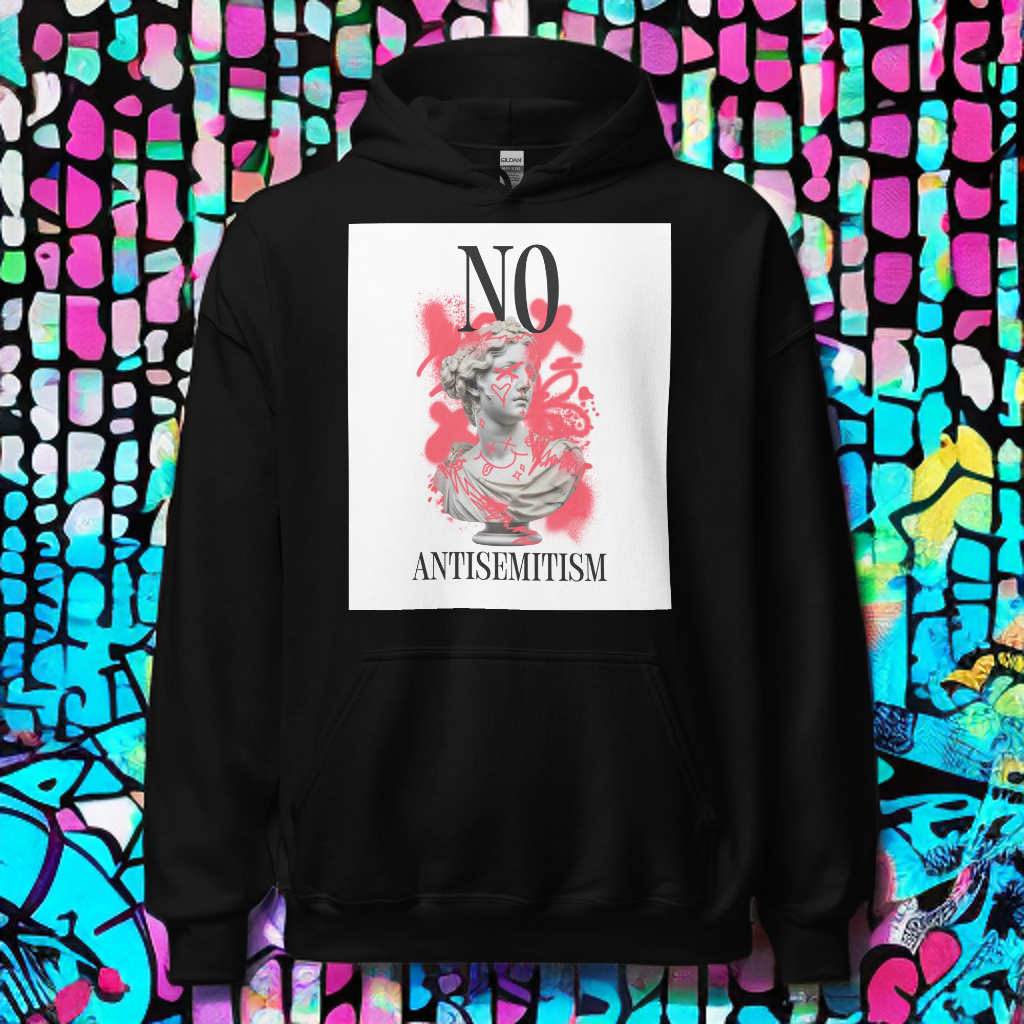 Graffiti Statue Anthem | No Antisemitism | Unisex Hoodie Jouparty