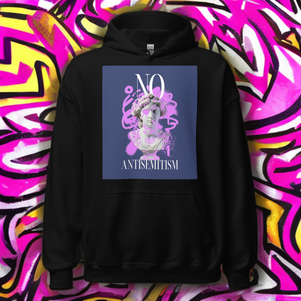 Graffiti Statue Anthem | No Antisemitism | Unisex Hoodie Jouparty