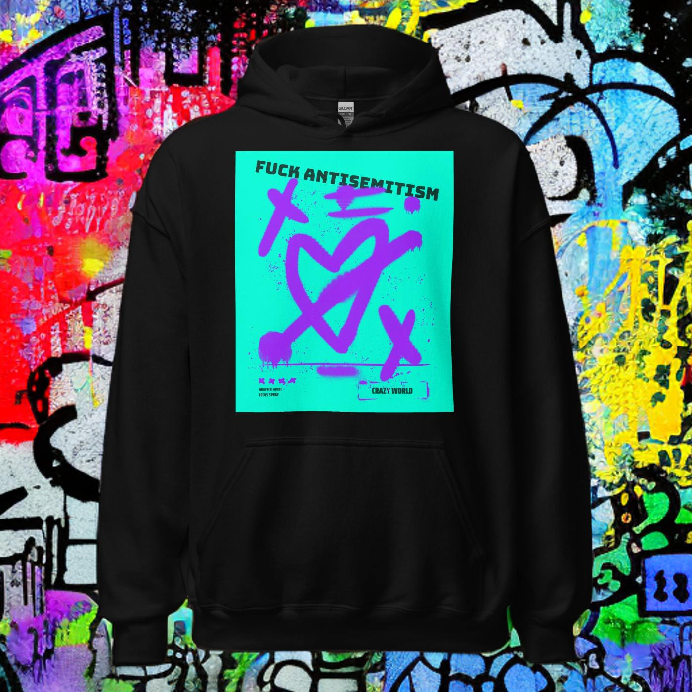 Fuck Antisemitism Graffiti | Unisex Hoodie Jouparty
