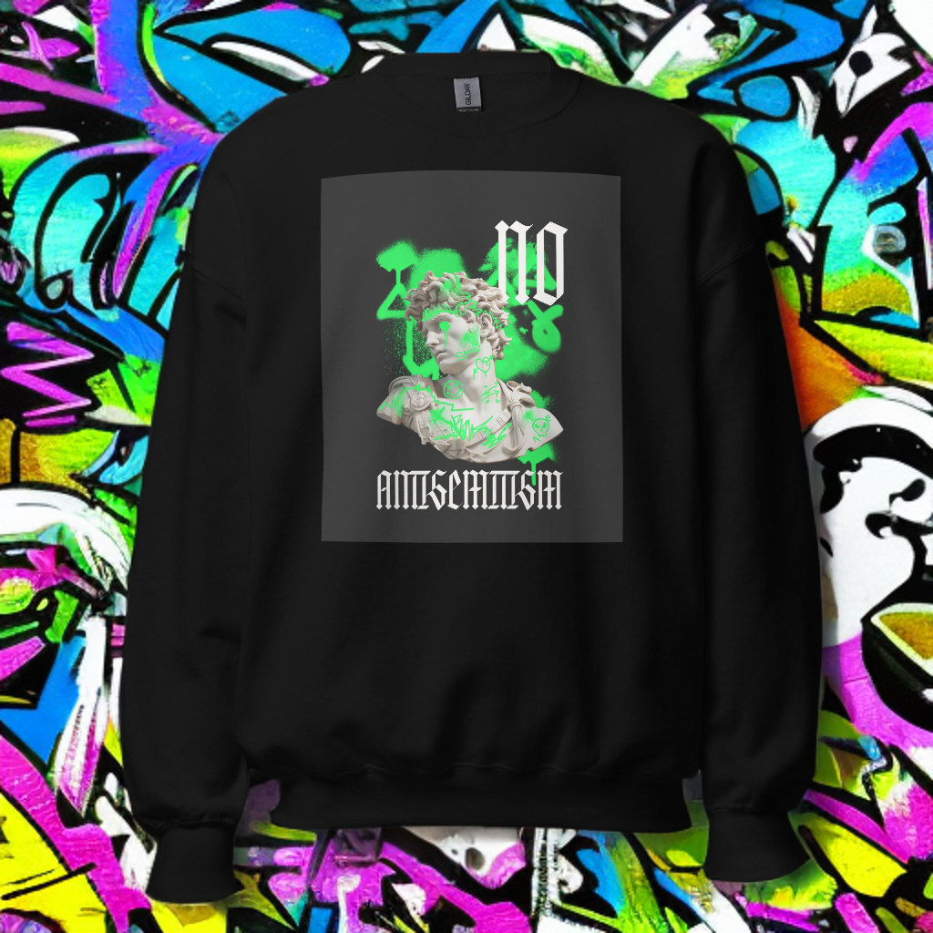 Graffiti Statue Anthem | No Antisemitism | Unisex Sweatshirt Jouparty