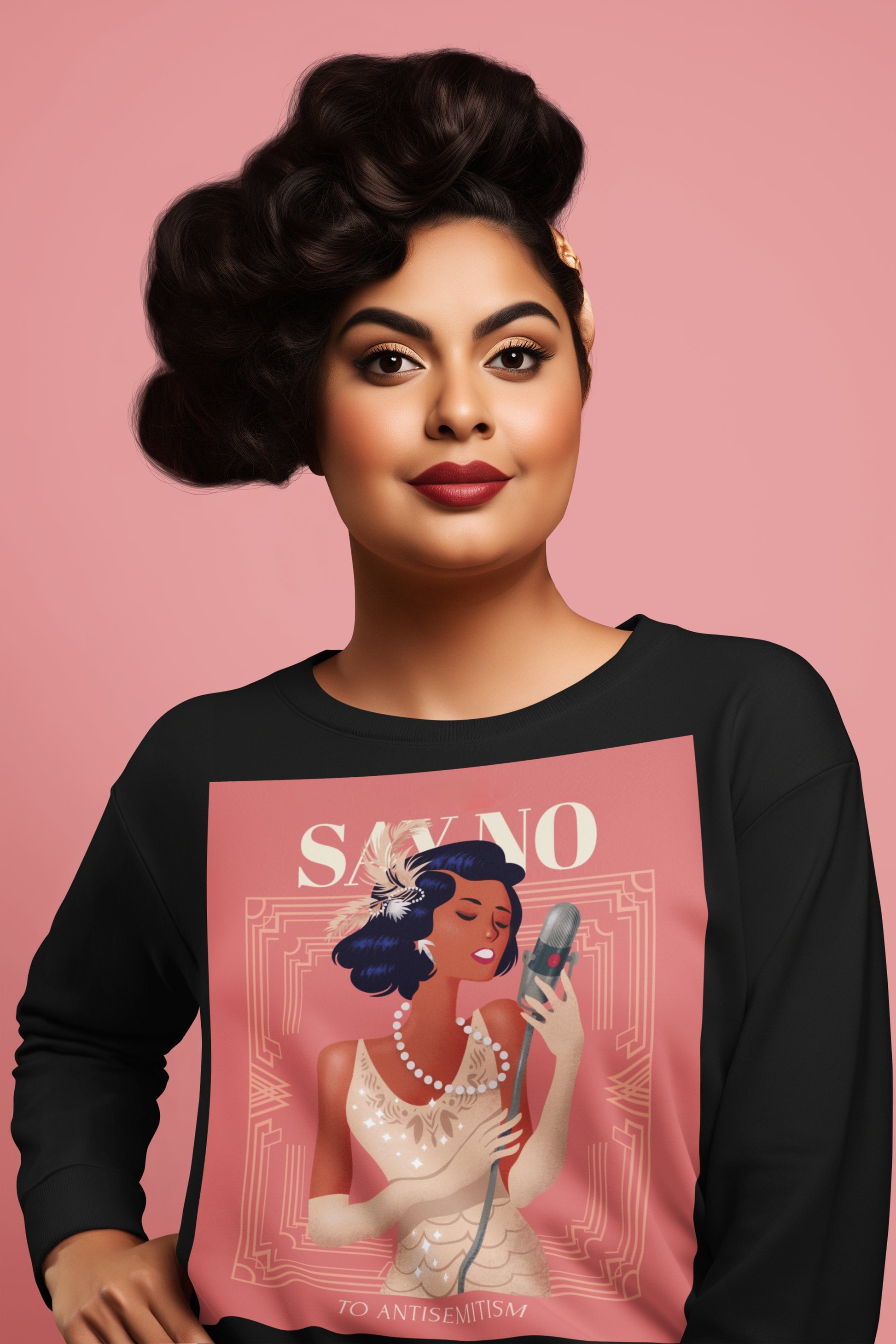 Art Deco Love Story | No Antisemitism | Unisex Sweatshirt Jouparty