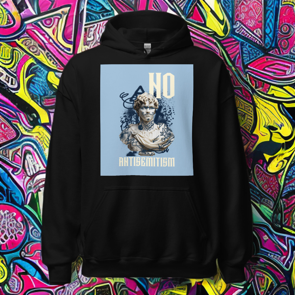 Graffiti Statue Anthem | No Antisemitism | Unisex Hoodie Jouparty