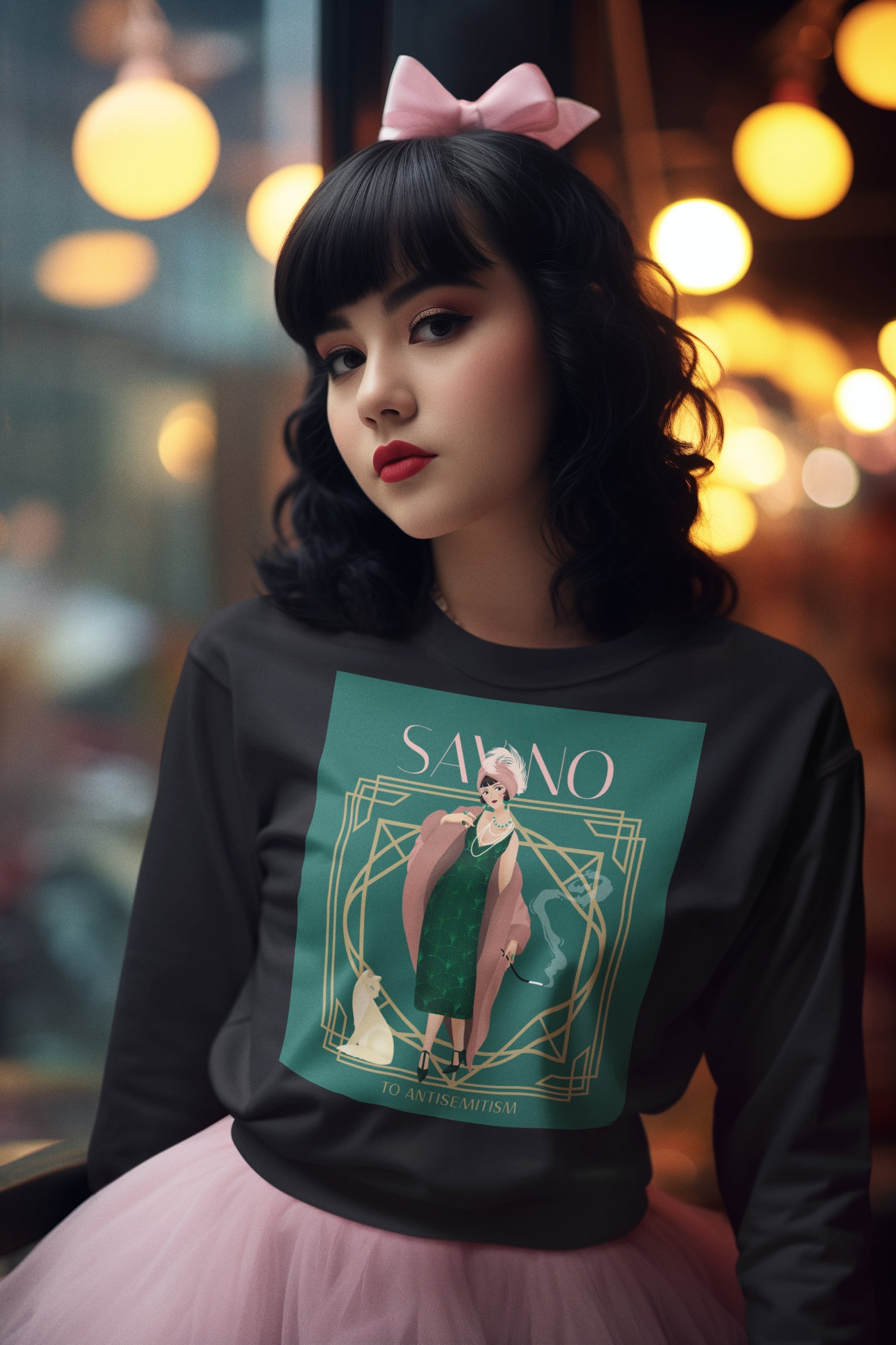 Art Deco Love Story | No Antisemitism | Unisex Sweatshirt Jouparty