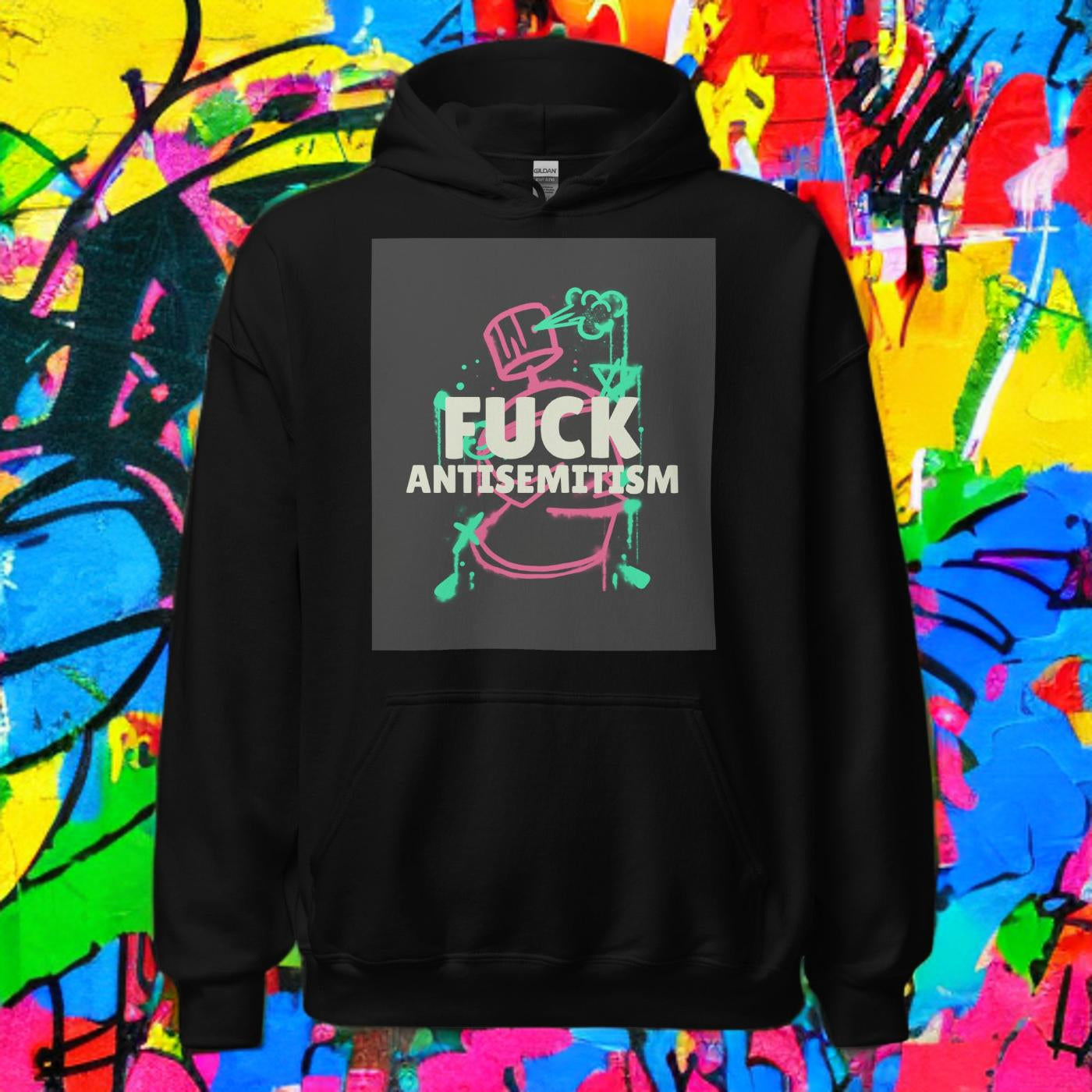 Fuck Antisemitism Graffiti | Unisex Hoodie Jouparty