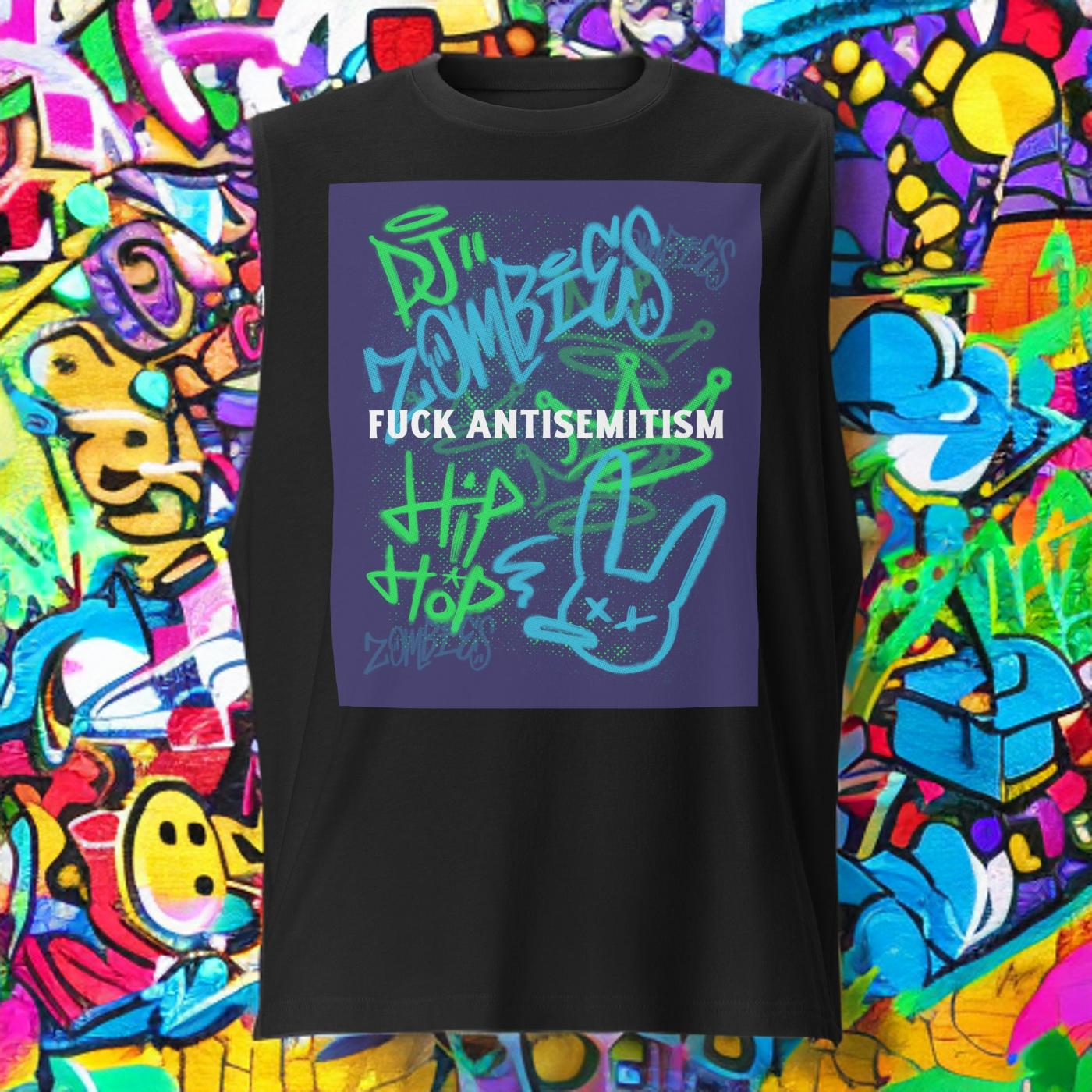 Fuck Antisemitism Graffiti | Unisex  Muscle Tank Top Jouparty