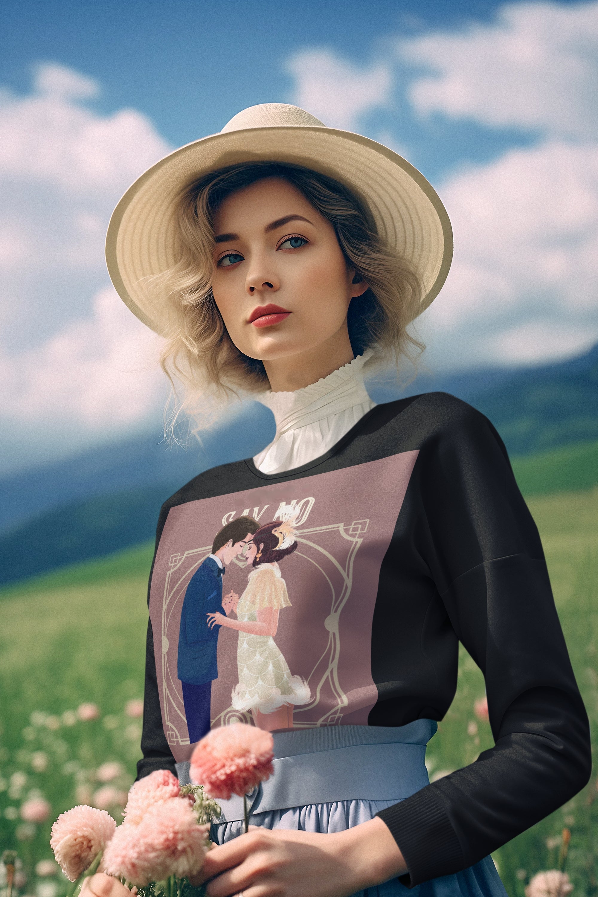 Art Deco Love Story | No Antisemitism | Unisex Sweatshirt Jouparty