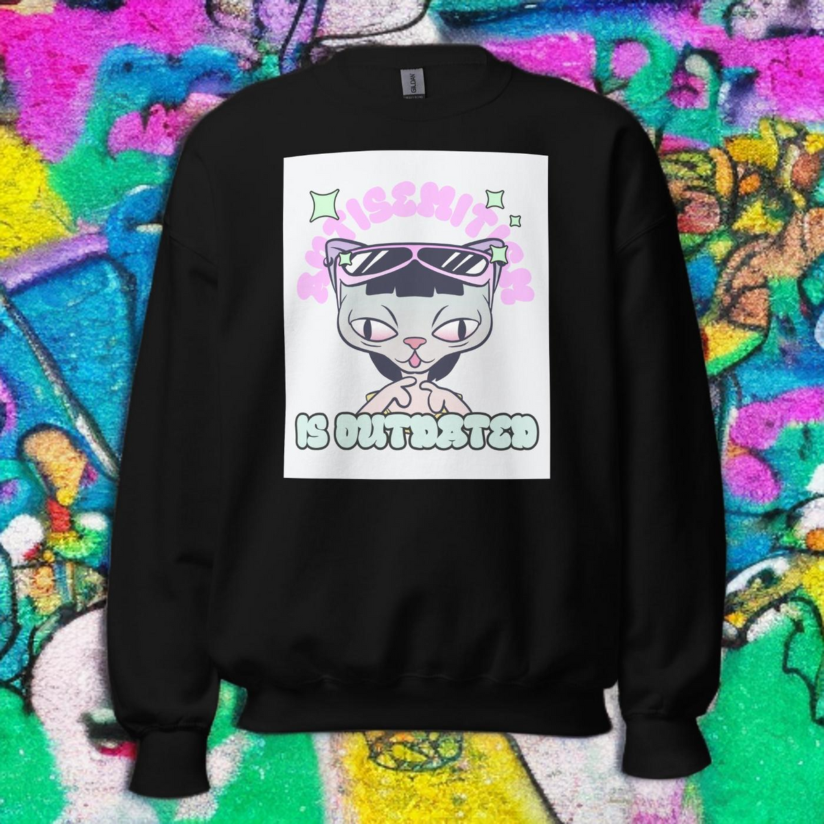 Cool Cat | Antisemitism Is Outdated | Unisex Sweatshirt Jouparty