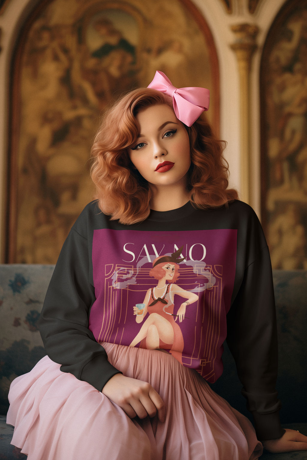 Art Deco Love Story | No Antisemitism | Unisex Sweatshirt Jouparty