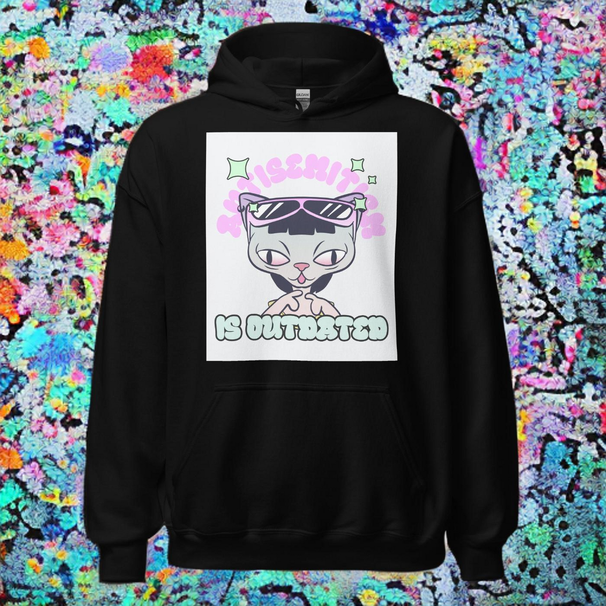 Cool Cat | Antisemitism Is Outdated | Unisex Hoodie Jouparty