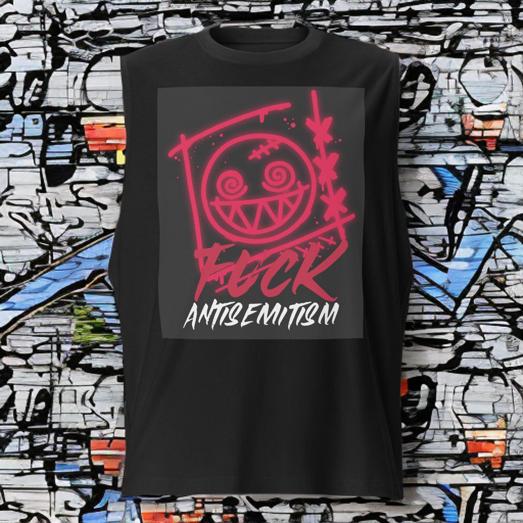 Fuck Antisemitism Graffiti | Unisex  Muscle Tank Top Jouparty