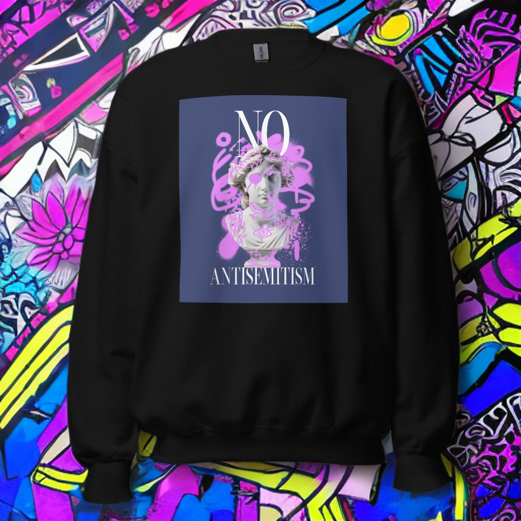 Graffiti Statue Anthem | No Antisemitism | Unisex Sweatshirt Jouparty