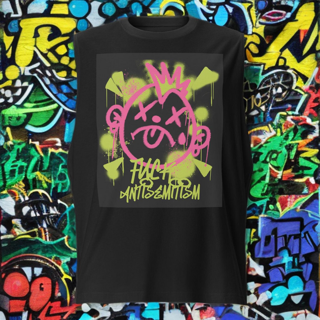 Fuck Antisemitism Graffiti | Unisex  Muscle Tank Top Jouparty