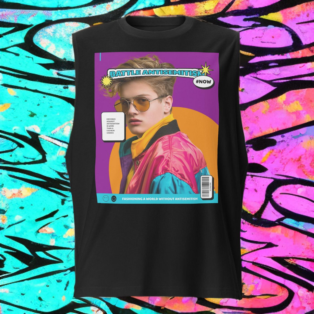 80's Fashion Trend | Battle Antisemitism | Unisex Muscle Tank Top Jouparty