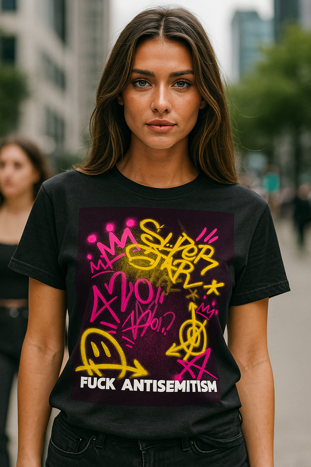 Fuck Antisemitism Graffiti | Unisex T-Shirt Jouparty