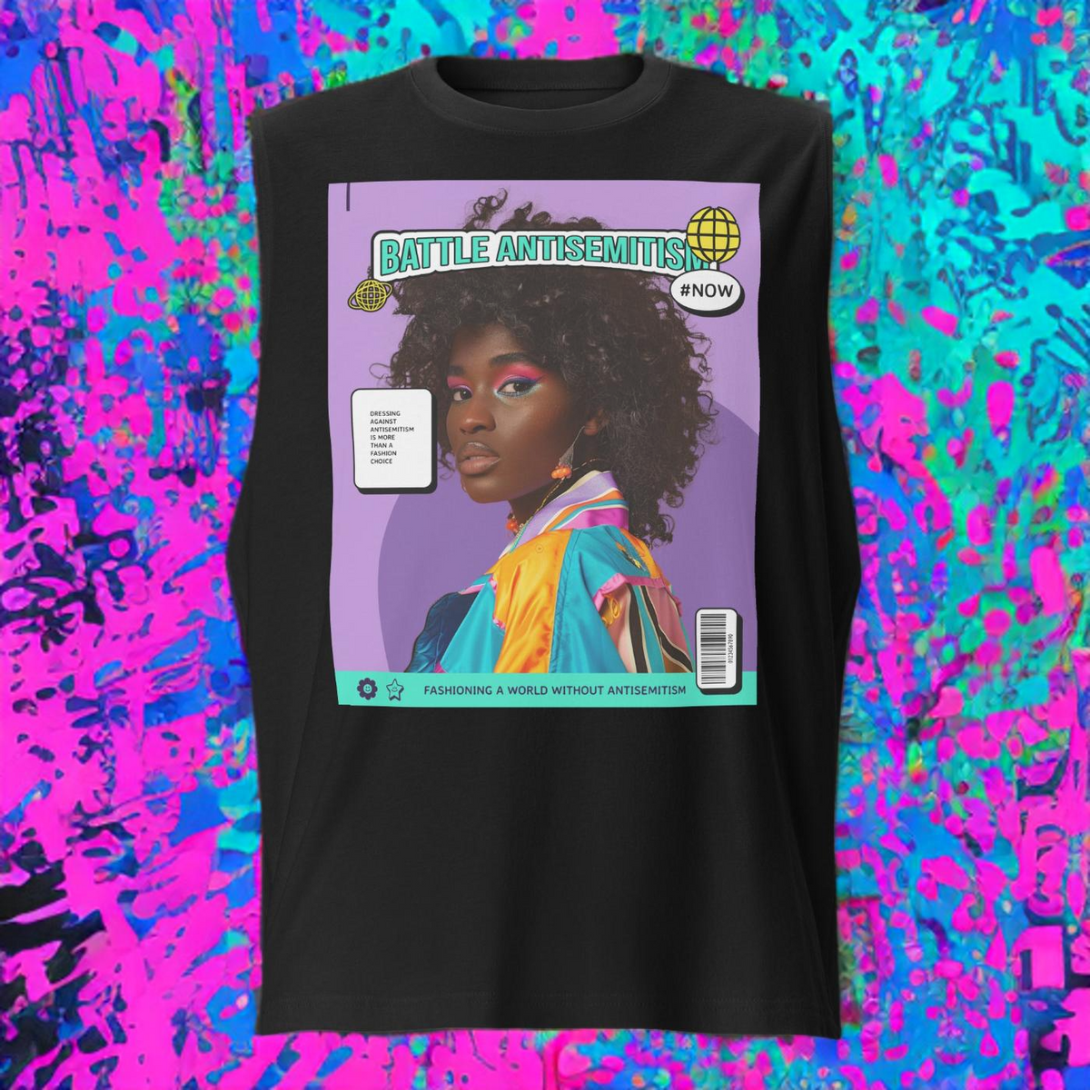 80's Fashion Trend | Battle Antisemitism | Unisex Muscle Tank Top Jouparty