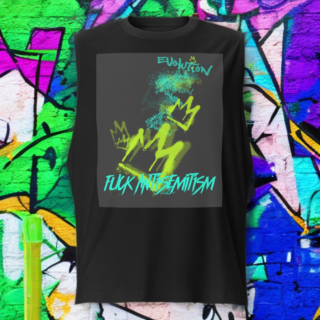 Fuck Antisemitism Graffiti | Unisex  Muscle Tank Top Jouparty