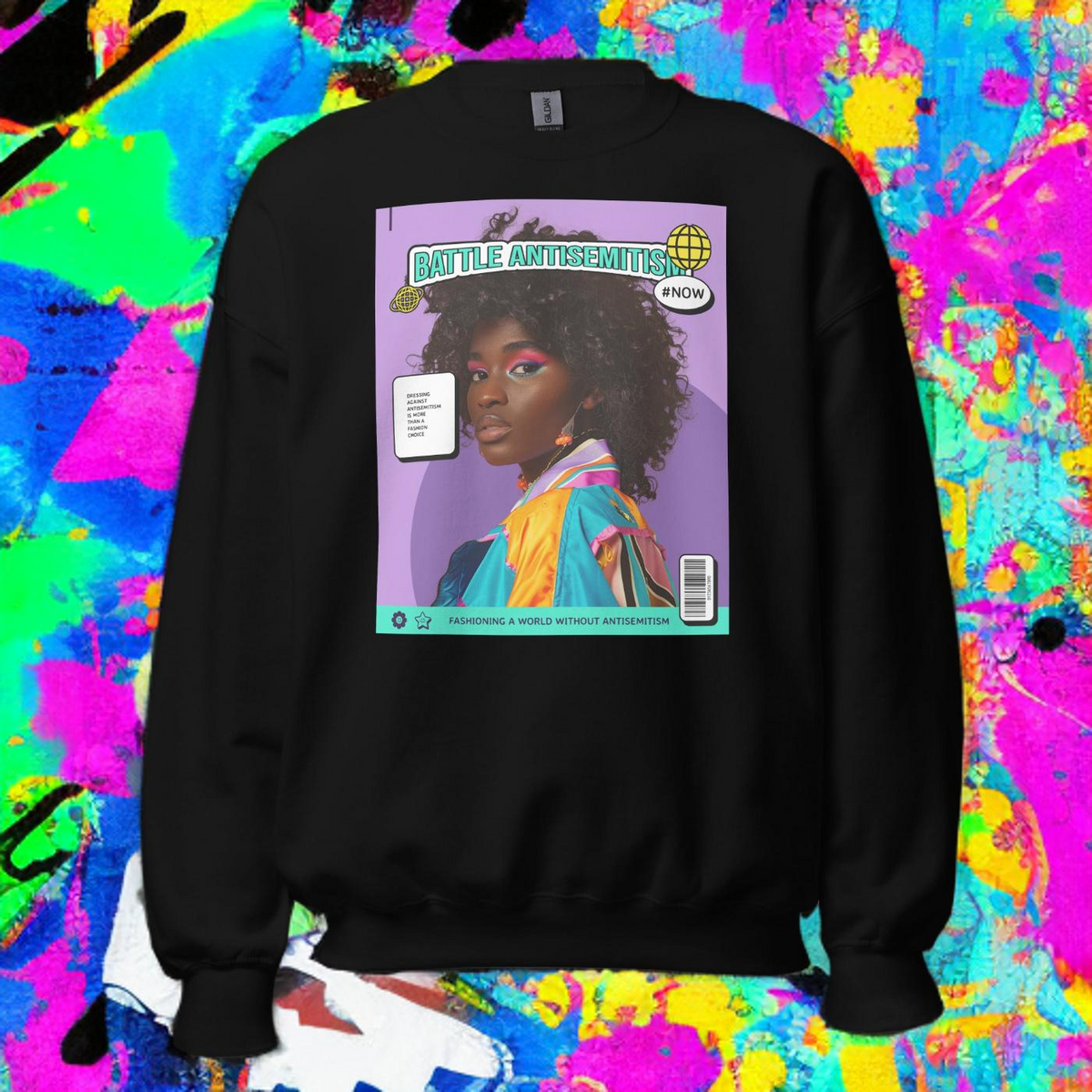 80's Fashion Trend | Battle Antisemitism | Unisex Sweatshirt Jouparty
