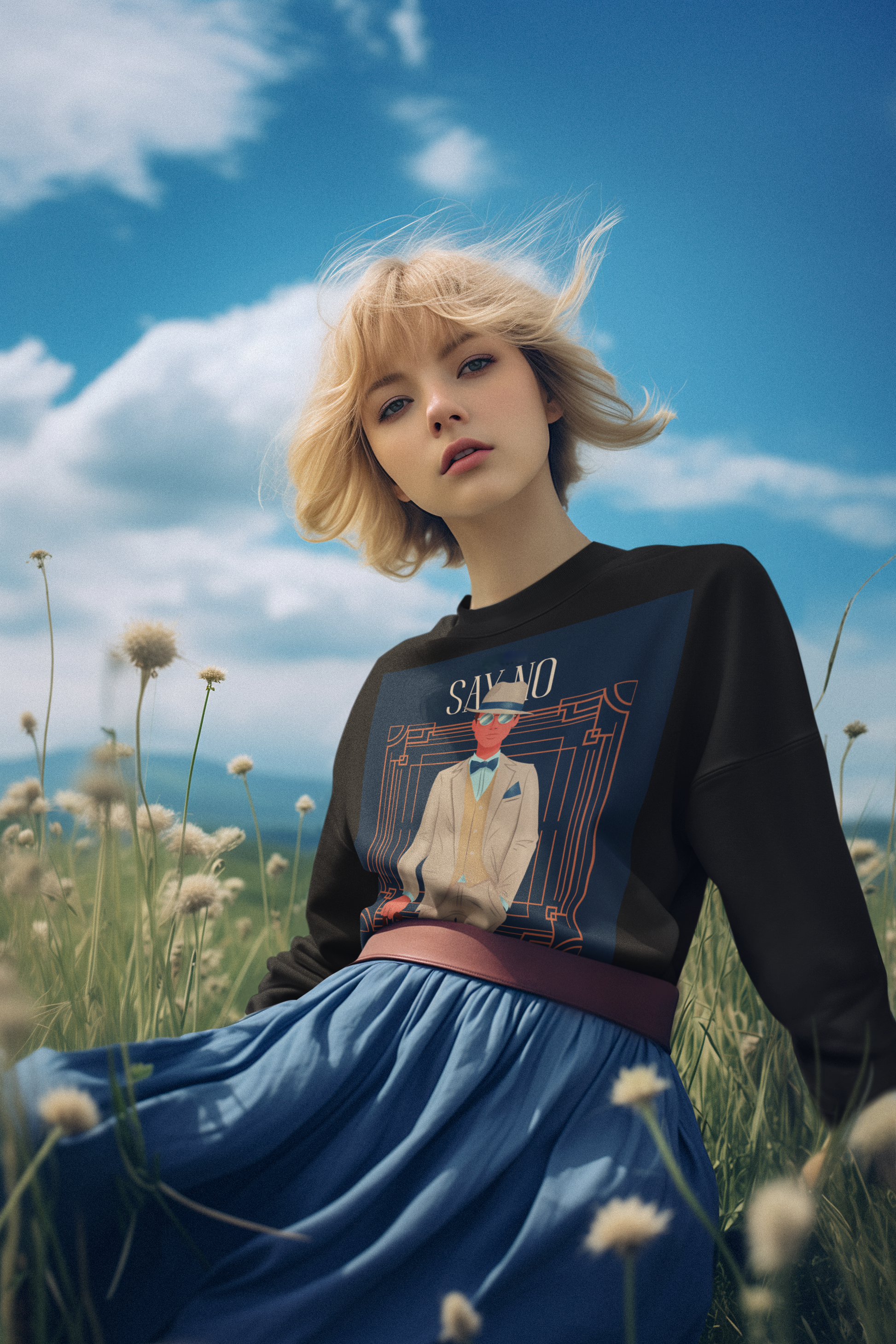 Art Deco Love Story | No Antisemitism | Unisex Sweatshirt Jouparty