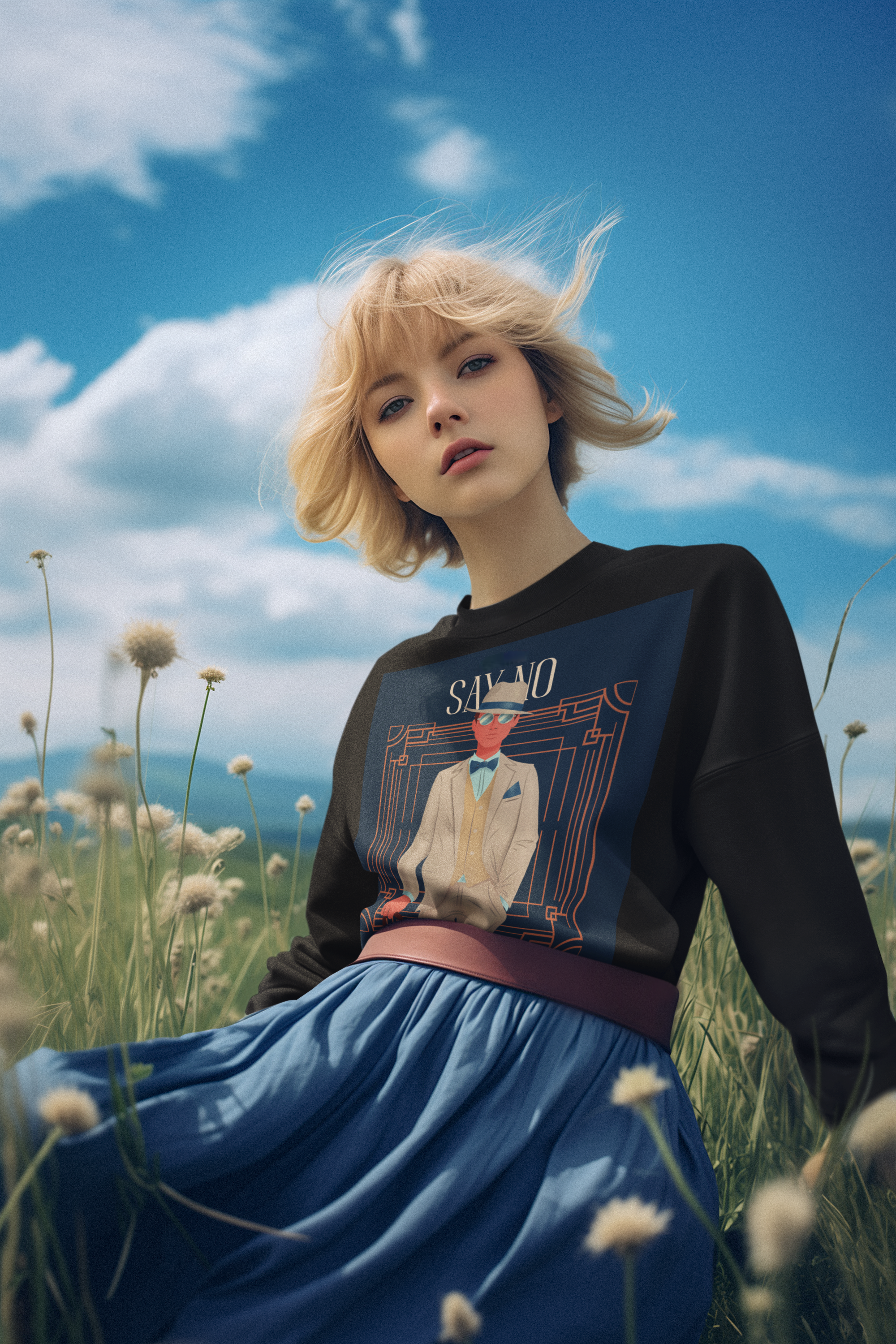 Art Deco Love Story | No Antisemitism | Unisex Sweatshirt Jouparty