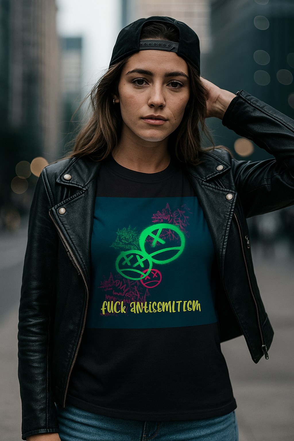 Fuck Antisemitism Graffiti | Unisex T-Shirt Jouparty