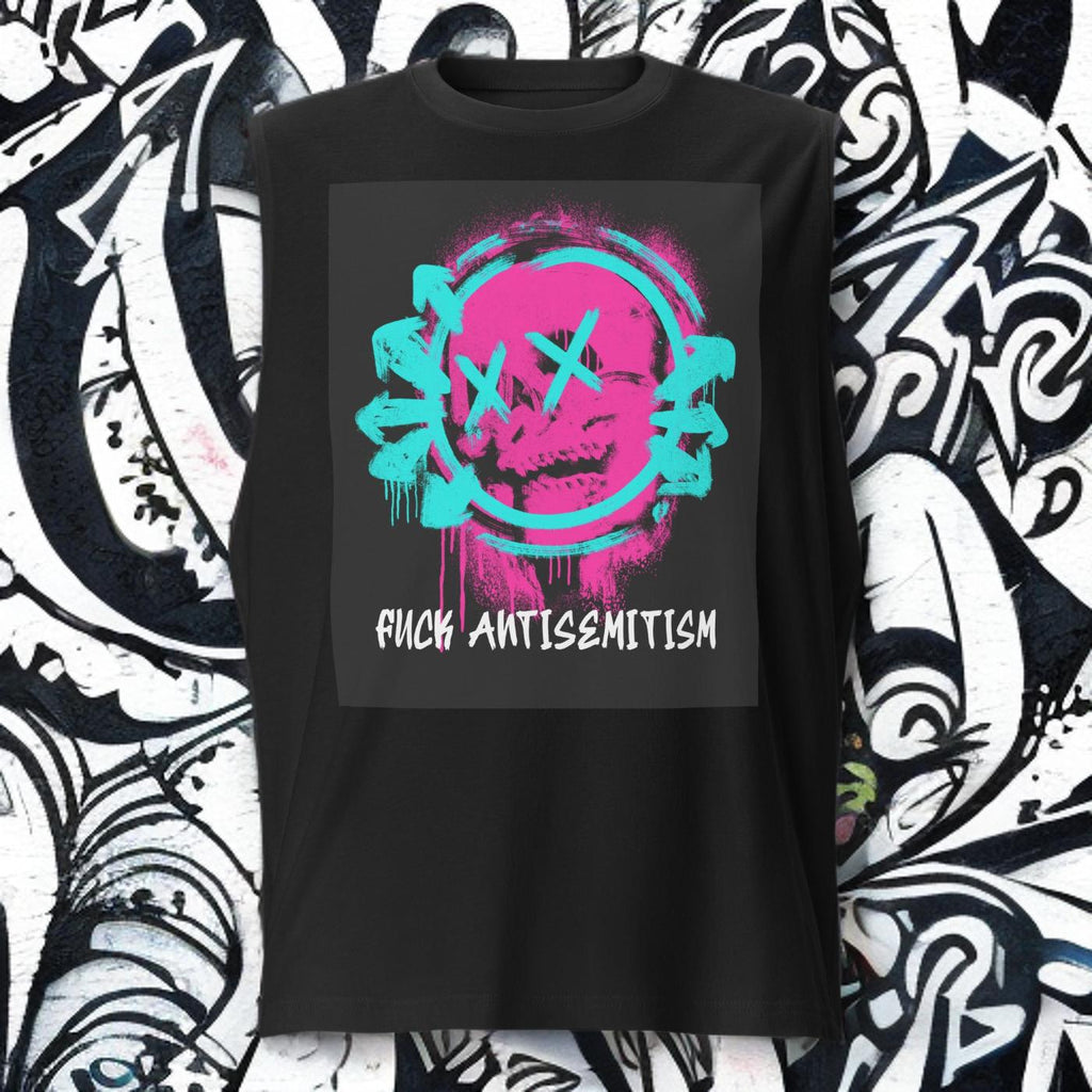Fuck Antisemitism Graffiti | Unisex  Muscle Tank Top Jouparty
