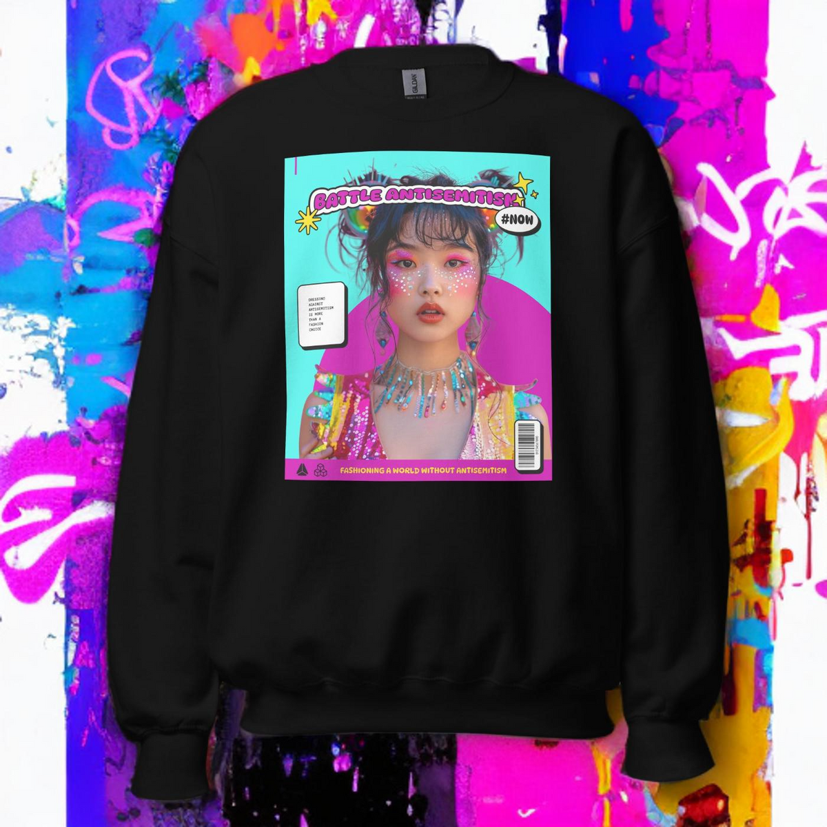 80's Fashion Trend | Battle Antisemitism | Unisex Sweatshirt Jouparty