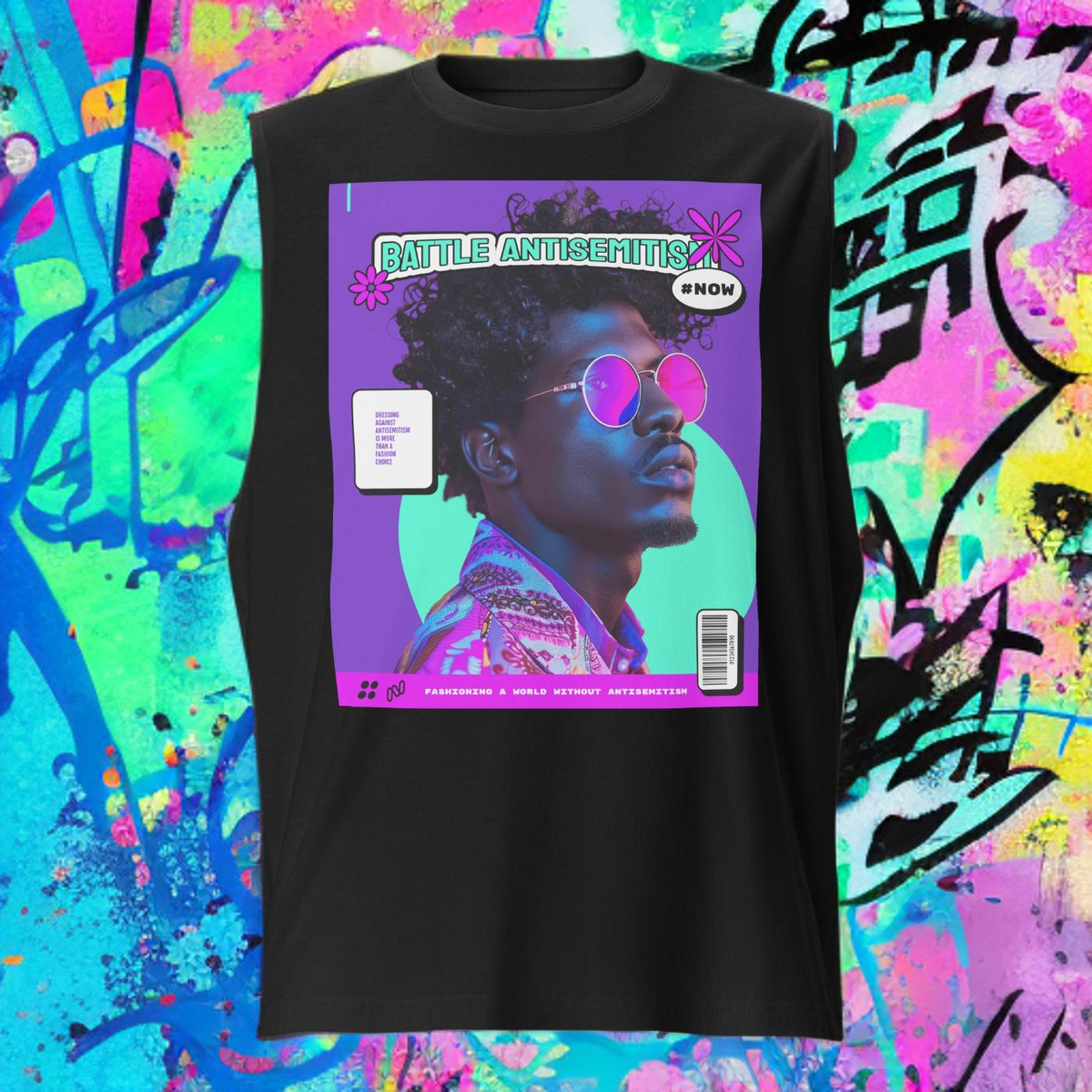 80's Fashion Trend | Battle Antisemitism | Unisex Muscle Tank Top Jouparty