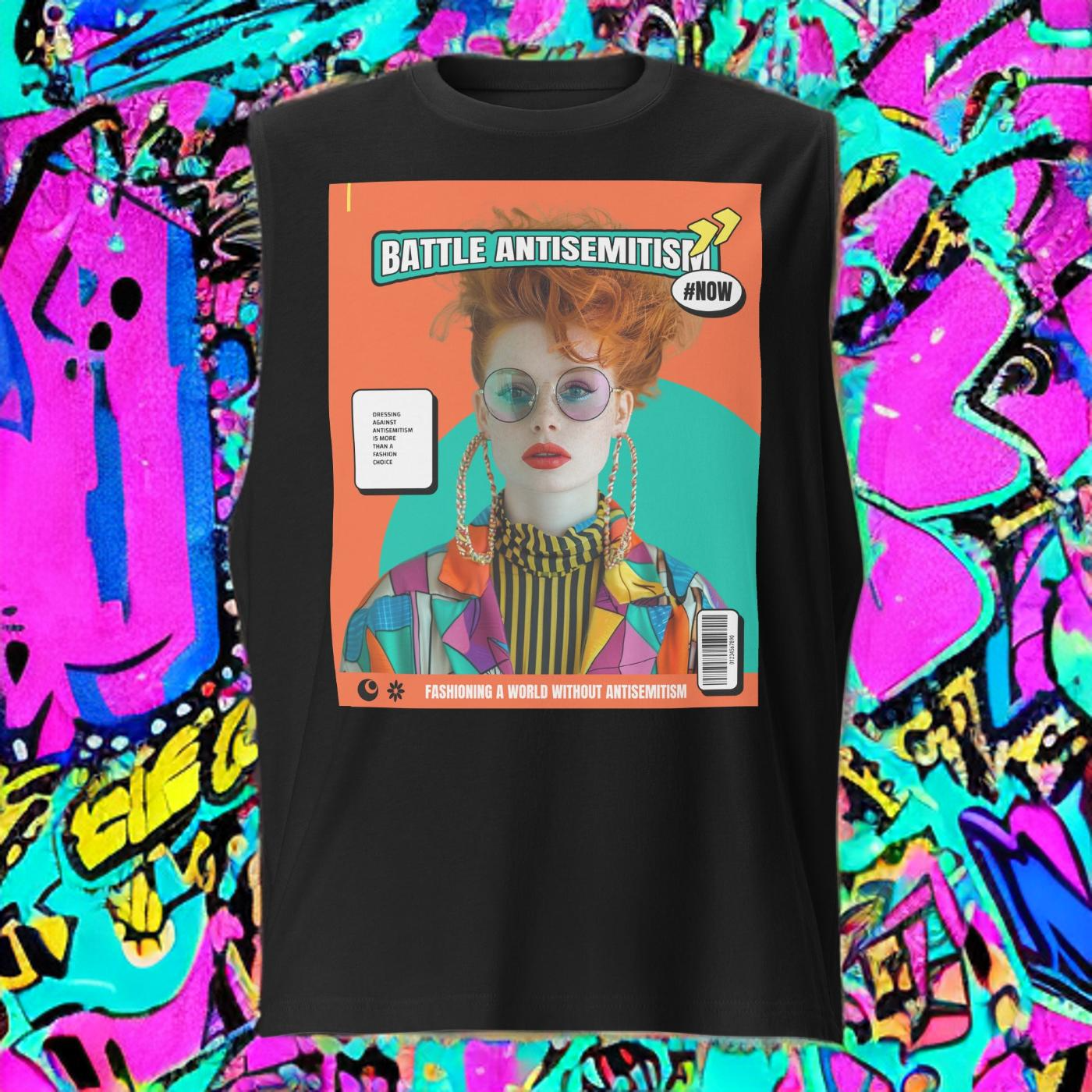 80's Fashion Trend | Battle Antisemitism | Unisex Muscle Tank Top Jouparty