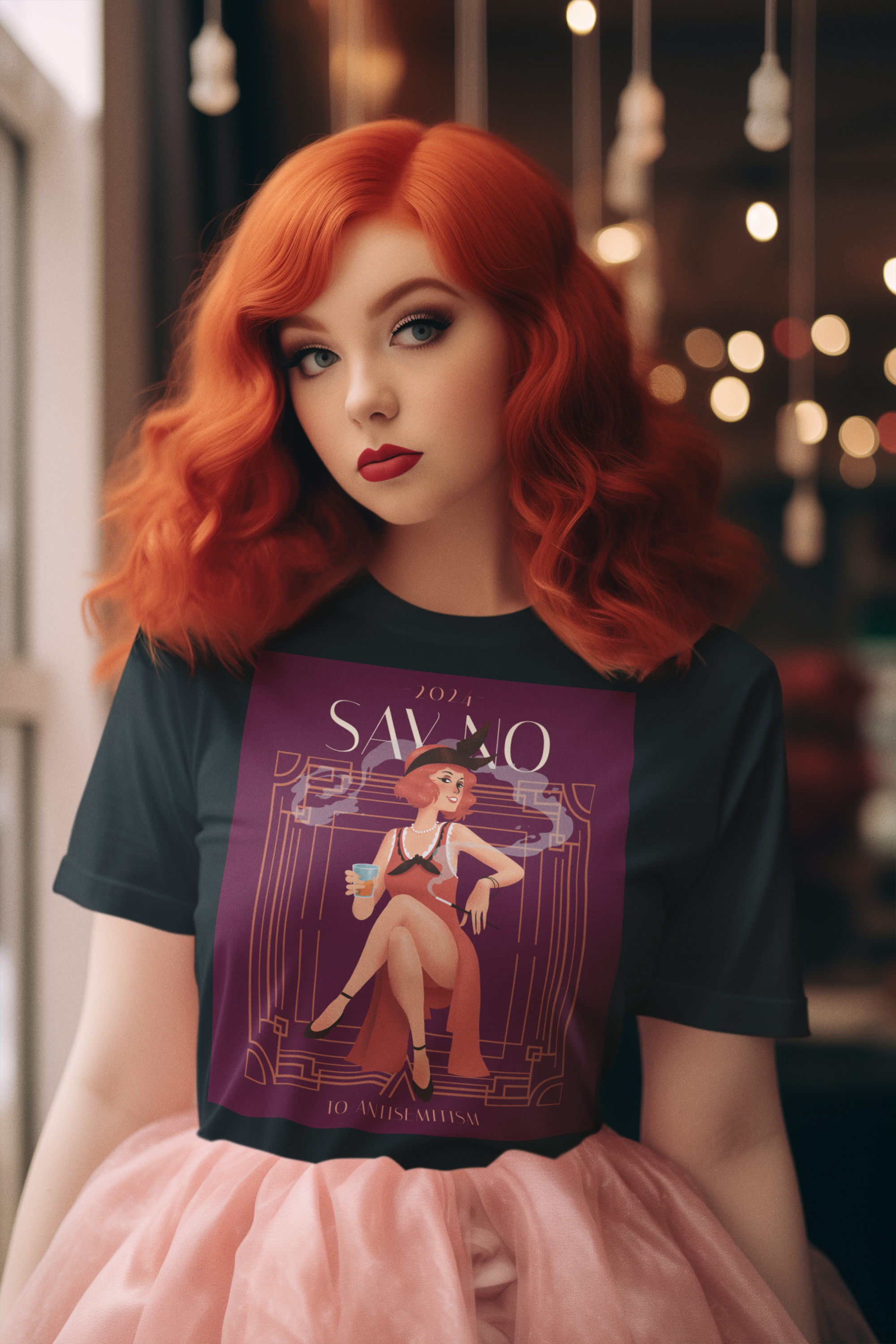 Art Deco Love Story | No Antisemitism | Unisex T-Shirt