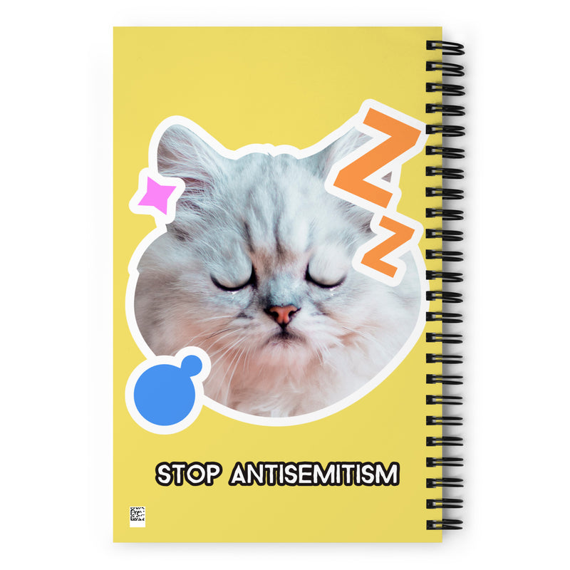 Funny Cat | Antisemitism | Spiral Notebook