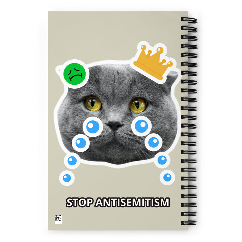 Funny Cat | Antisemitism | Spiral Notebook