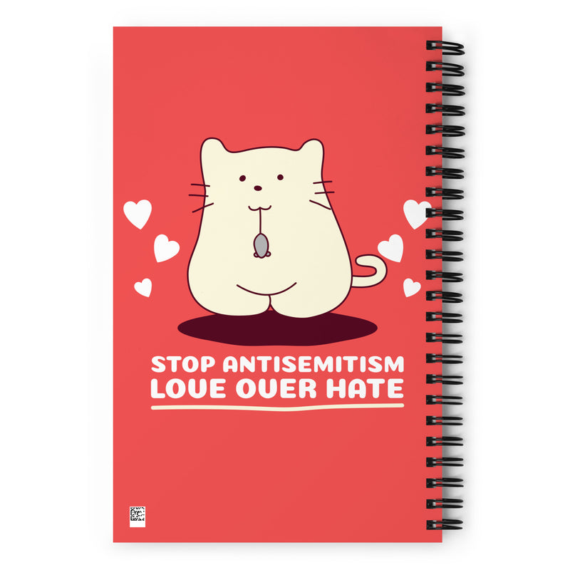 Funny Cat | Antisemitism | Spiral Notebook