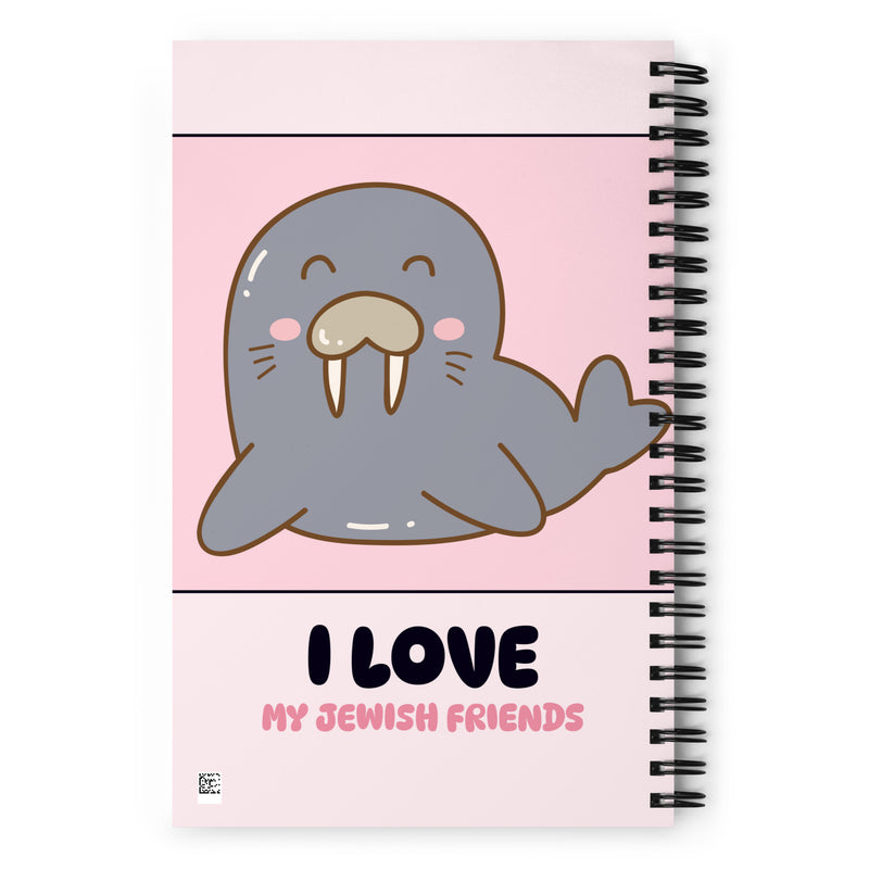 I Love My Jewish Friends | Pink Edition | Spiral Notebook