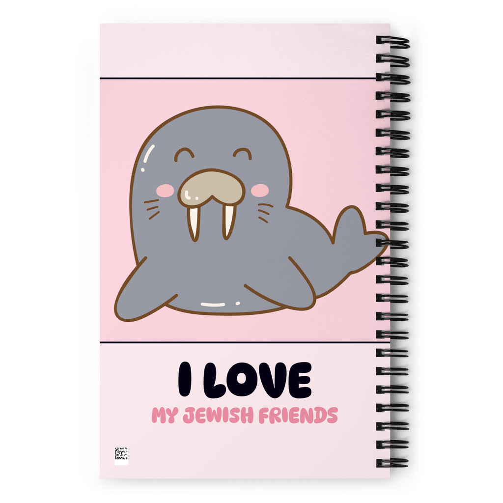 I Love My Jewish Friends | Pink Edition | Spiral Notebook