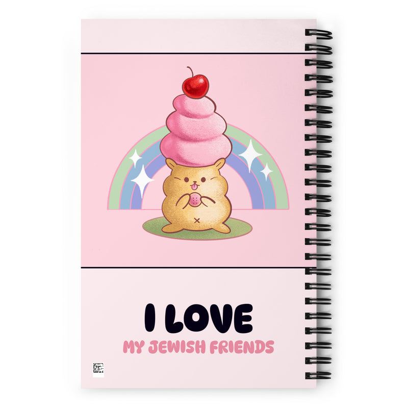 I Love My Jewish Friends | Pink Edition | Spiral Notebook