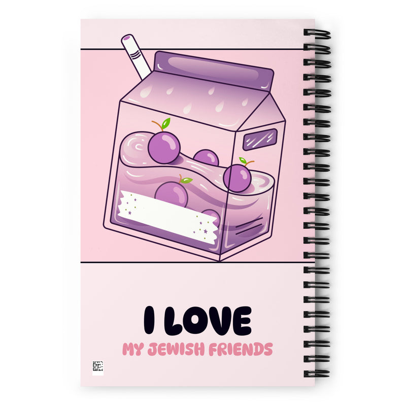 I Love My Jewish Friends | Pink Edition | Spiral Notebook