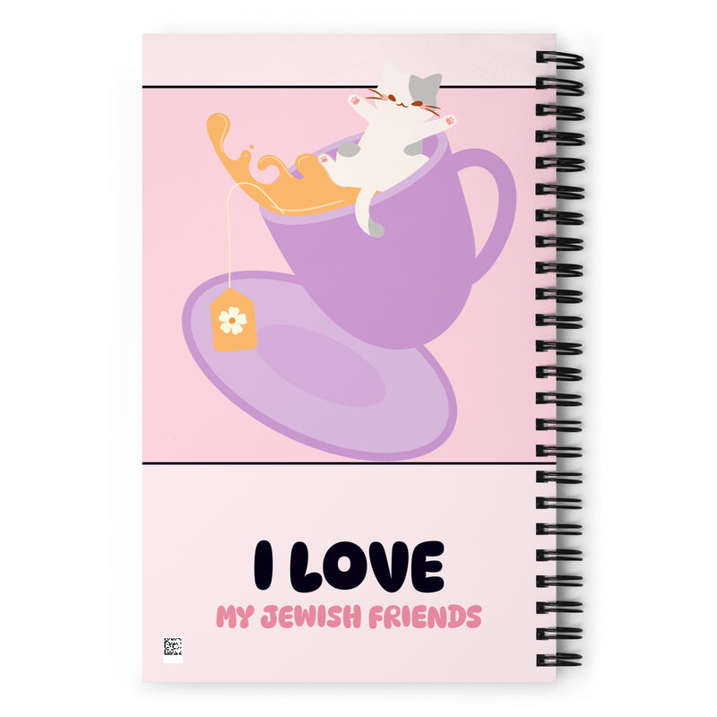 I Love My Jewish Friends | Pink Edition | Spiral Notebook