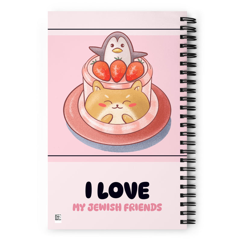 I Love My Jewish Friends | Pink Edition | Spiral Notebook