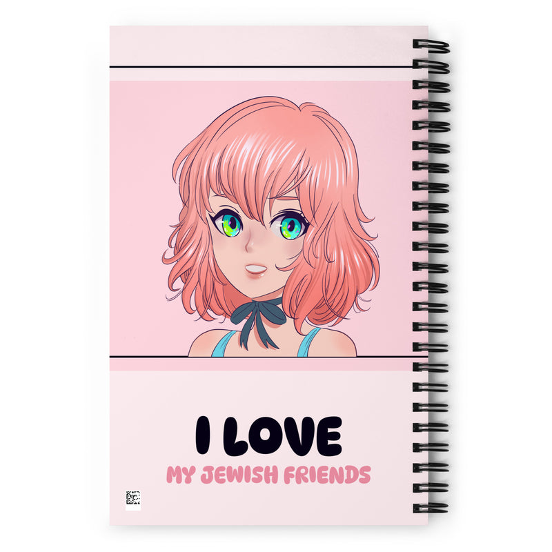 I Love My Jewish Friends | Pink Edition | Spiral Notebook