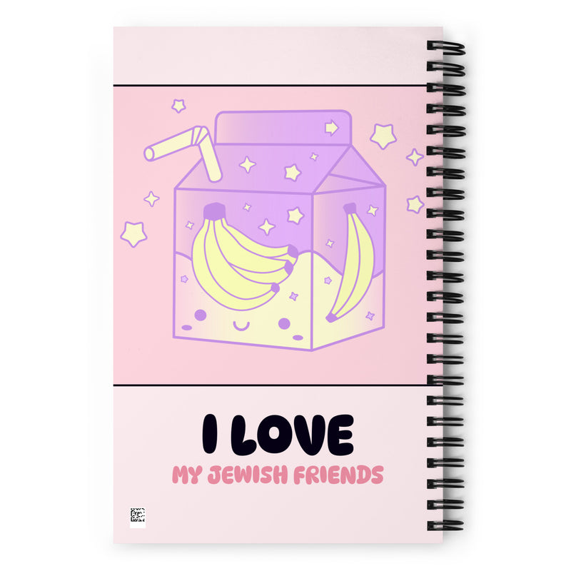 I Love My Jewish Friends | Pink Edition | Spiral Notebook