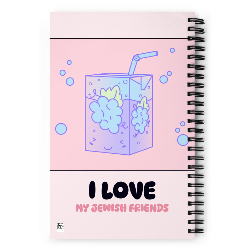 I Love My Jewish Friends | Pink Edition | Spiral Notebook