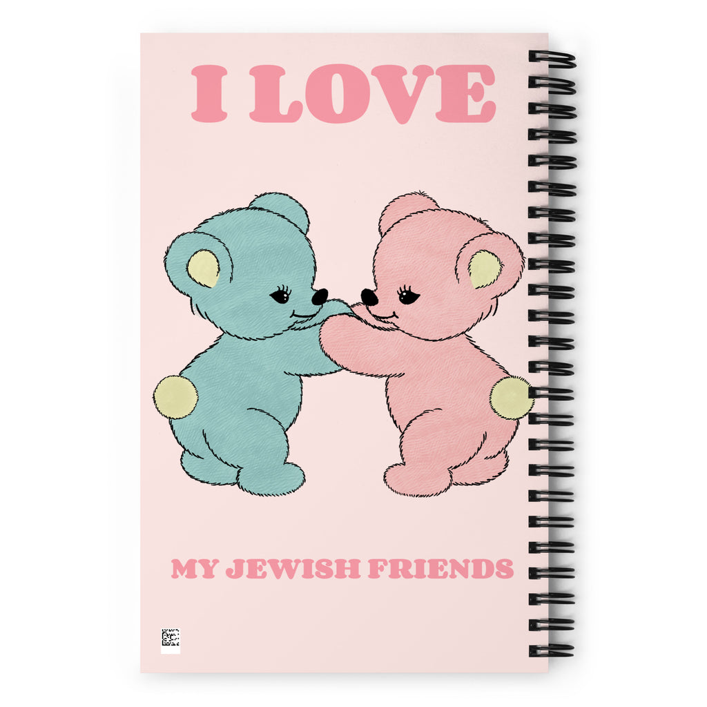 I Love My Jewish Friends | Pink Edition | Spiral Notebook