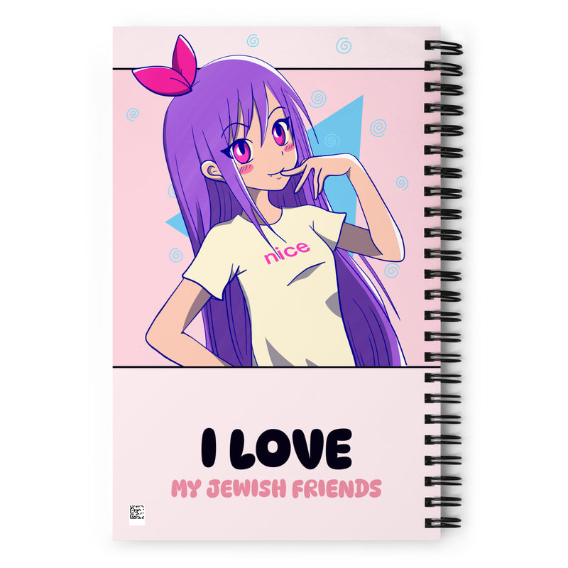 I Love My Jewish Friends | Pink Edition | Spiral Notebook