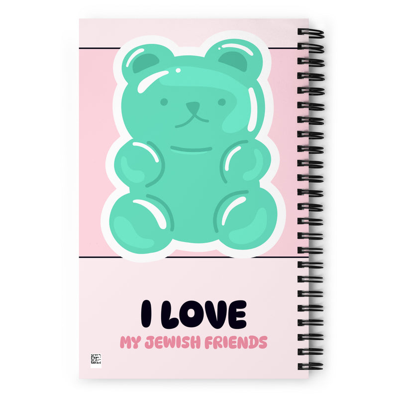 I Love My Jewish Friends | Pink Edition | Spiral Notebook