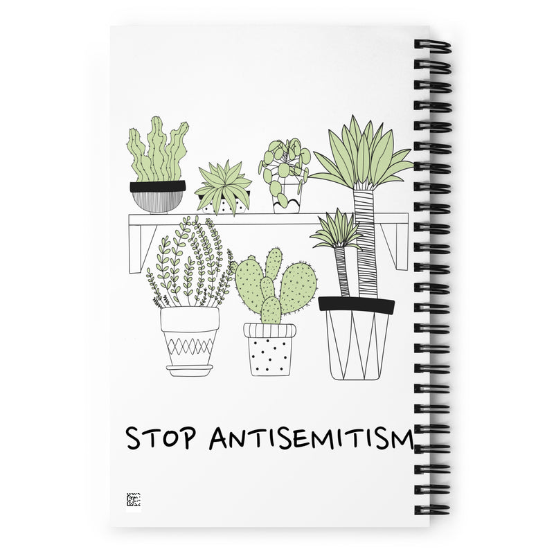 Stop Antisemitism | Plants & Flowers Edition | Spiral Notebook