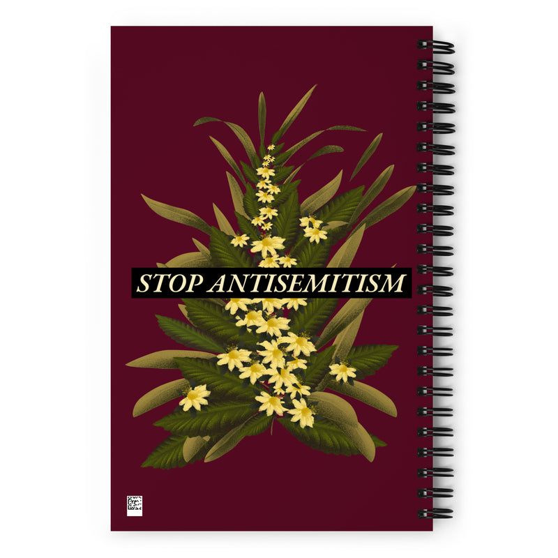 Stop Antisemitism | Plants & Flowers Edition | Spiral Notebook